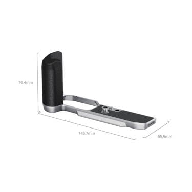 SmallRig 5706 L-Shaped Mount Plate with Silicone Handle for Nikon Z f, silver
